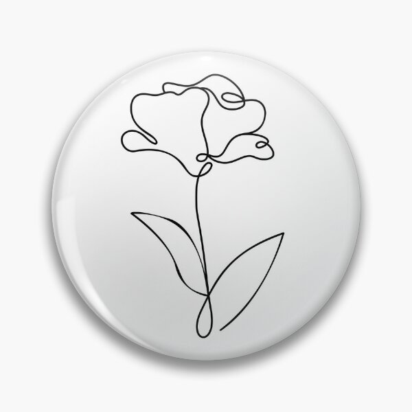 Item preview, Minimalist Single Line Flower Drawing Design designed and sold by Lynn Creates.