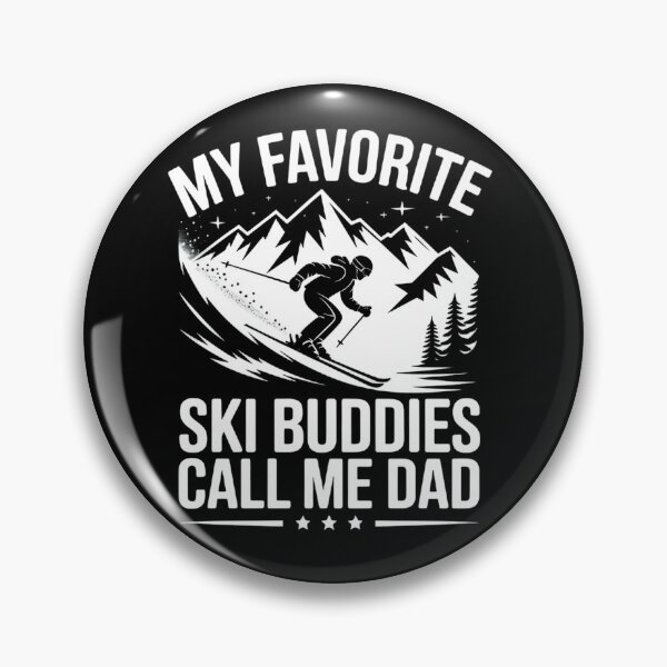 Item preview, My Favorite Ski Buddies Call Me Dad Funny Skiing Dad Retro designed and sold by Zizo-DR44.