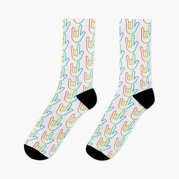 Item preview, I Love You ASL Rainbow designed and sold by Rainbow Stegosaurus.
