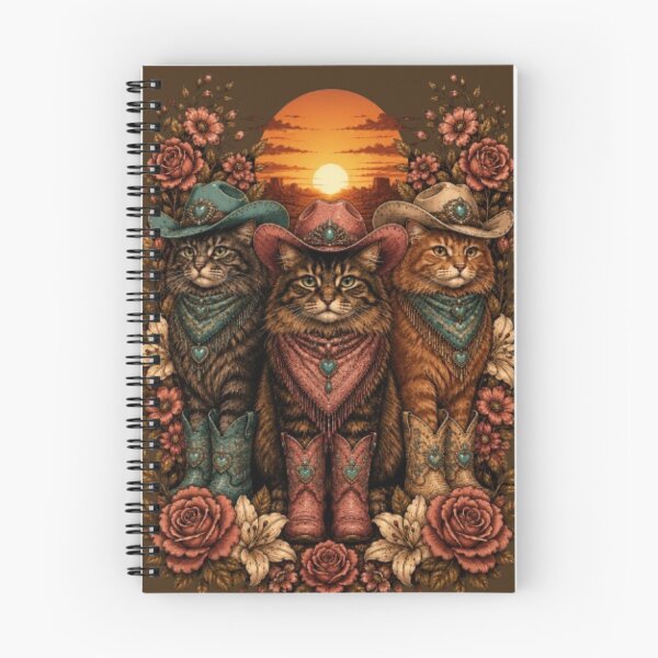 Item preview, Western Rodeo Cats Vintage Cowgirl Desert Art designed and sold by JediKittenWars.