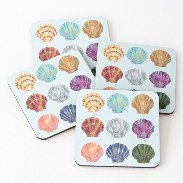 Item preview, Copy of Minimal Seashell Grid Coastal Pattern designed and sold by Islabonita..