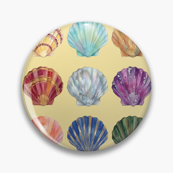 Item preview, Minimal Seashell Grid Coastal Pattern designed and sold by Islabonita..