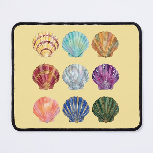 Item preview, Minimal Seashell Grid Coastal Pattern designed and sold by Islabonita..
