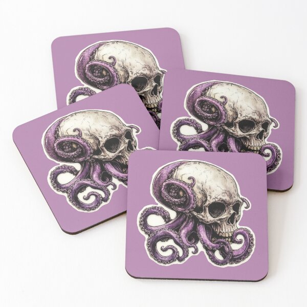 Item preview, octo skull designed and sold by HauntedEmporium.