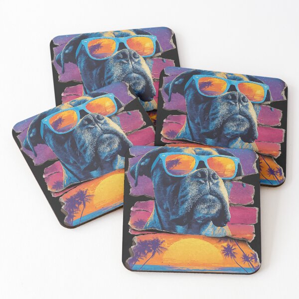 Item preview, Cute Boxer with Sunglasses Sunset Beach Tropical Dog Summer designed and sold by Littermin.