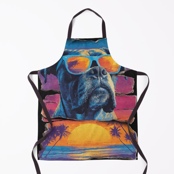 Item preview, Cute Boxer with Sunglasses Sunset Beach Tropical Dog Summer designed and sold by Littermin.