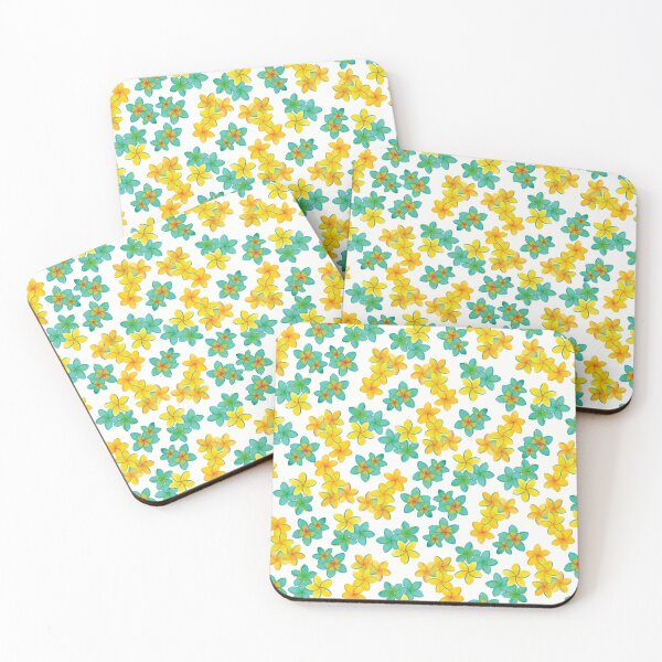 Item preview, Tiny Floral Pattern Green and Yellow Cottagecore designed and sold by Islabonita..