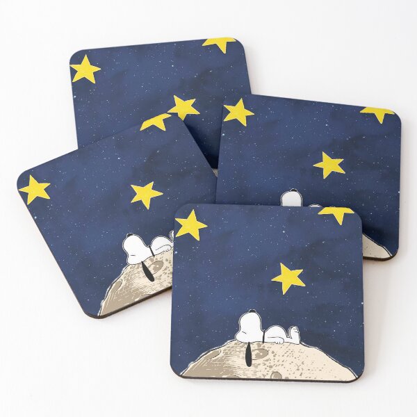 Item preview, Snoopy durmiendo en la luna. Noche caprichosa. Cielo estrellado. designed and sold by N0WUC1.