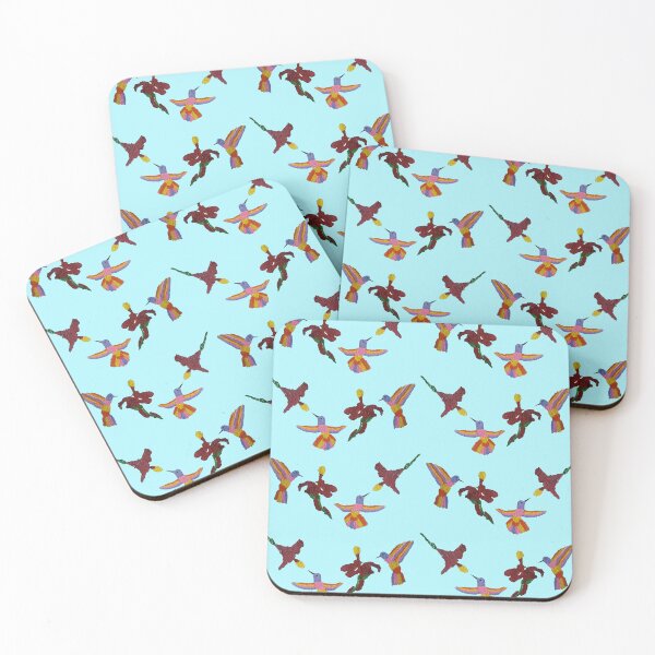 Item preview, Hummingbirds in flight among flowers and sky. designed and sold by GRIDADIS-GRIDART.