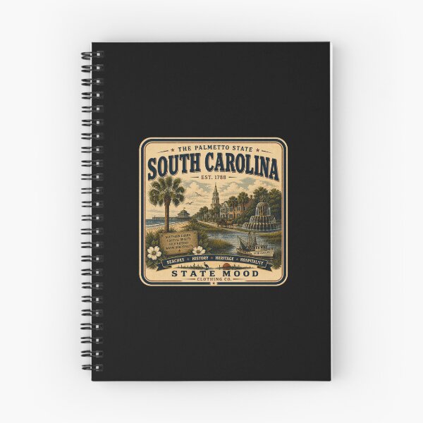 Item preview, South Carolina Palmetto State Vintage Charleston Coastal Design designed and sold by StateMoodDesigns.