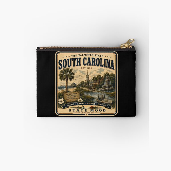 Item preview, South Carolina Palmetto State Vintage Charleston Coastal Design designed and sold by StateMoodDesigns.