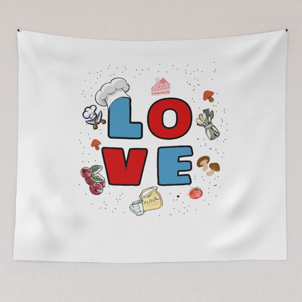 Item preview, Cute Culinary Love Food Illustration Art designed and sold by FMSeamlessArt.