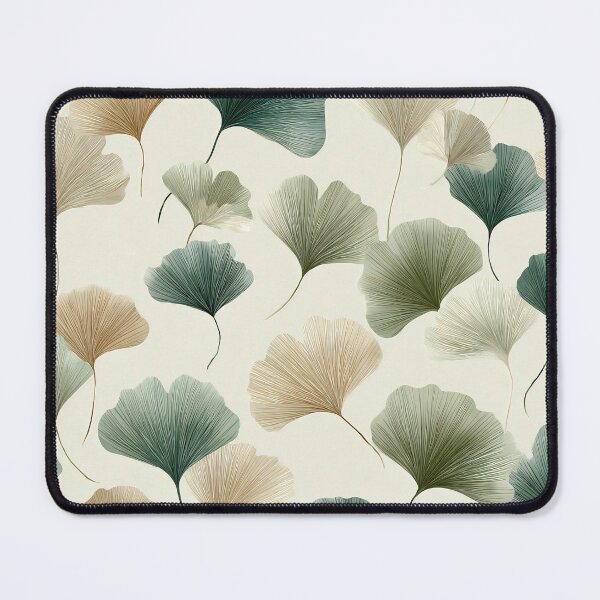 Item preview, Seamless Ginkgo leaves pattern - minimalist design sage beige wallpaper background designed and sold by AmoebaPress.