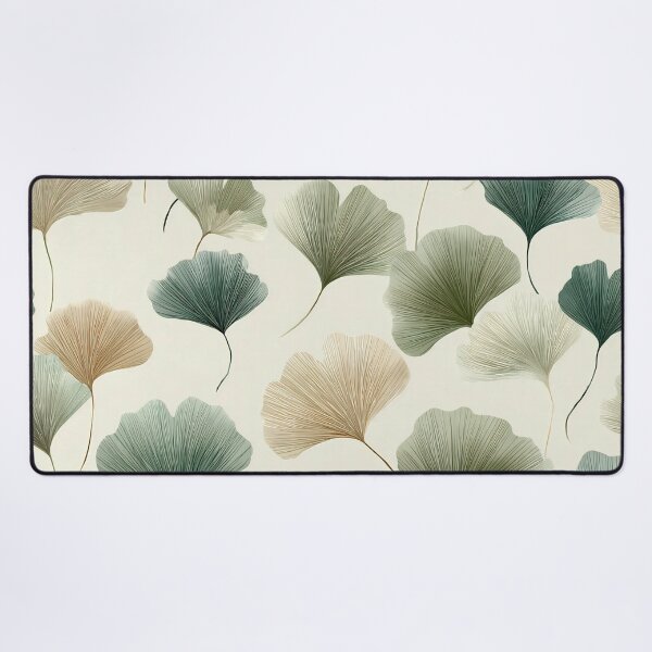 Item preview, Seamless Ginkgo leaves pattern - minimalist design sage beige wallpaper background designed and sold by AmoebaPress.