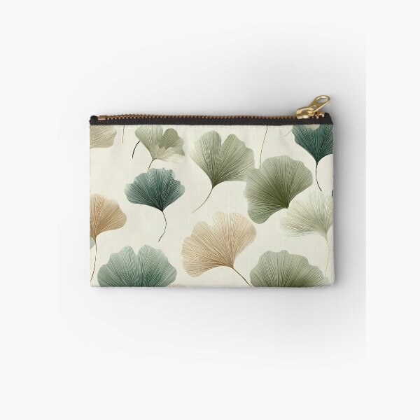 Item preview, Seamless Ginkgo leaves pattern - minimalist design sage beige wallpaper background designed and sold by AmoebaPress.