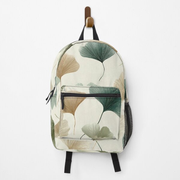 Item preview, Seamless Ginkgo leaves pattern - minimalist design sage beige wallpaper background designed and sold by AmoebaPress.