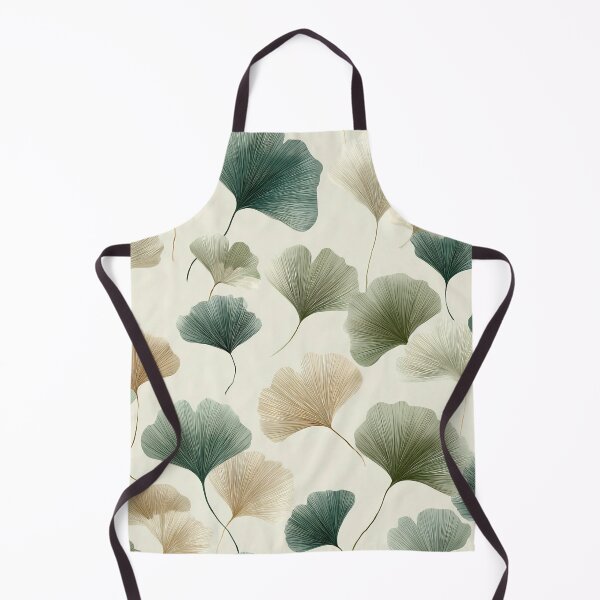 Item preview, Seamless Ginkgo leaves pattern - minimalist design sage beige wallpaper background designed and sold by AmoebaPress.