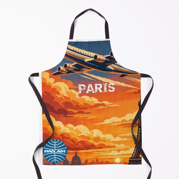 Item preview, Pan Am Paris Sunrise - Vintage Aviation Travel designed and sold by Retro Mood Co.