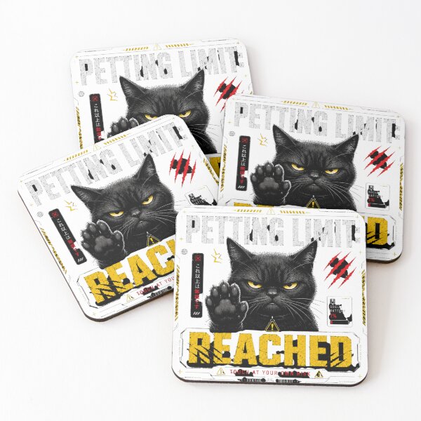 Item preview, Petting Limit Reached Funny Cat Introvert Design designed and sold by LowBatteryStudio ⭐.