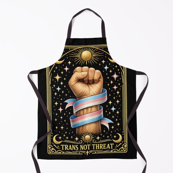 Item preview, Trans Not Threat Tarot Card Transgender Pride designed and sold by RedVista.