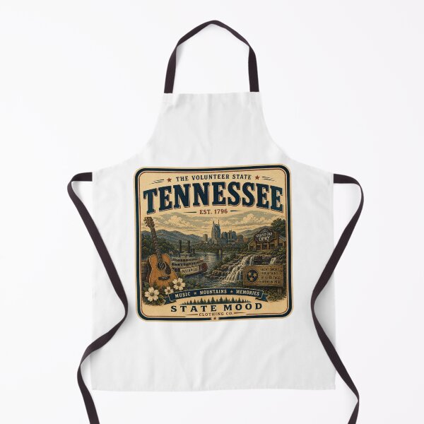 Item preview, Tennessee Volunteer State Vintage Nashville Skyline Guitar Design designed and sold by StateMoodDesigns.