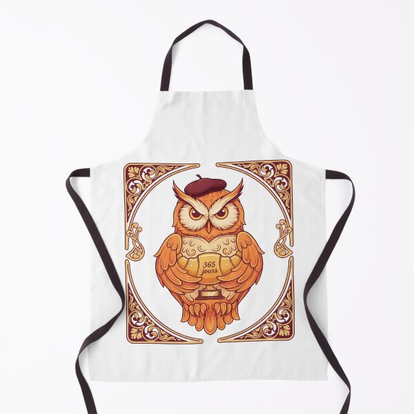 Item preview, French language streak owl beret 365 days Paris learner gift designed and sold by language-des.