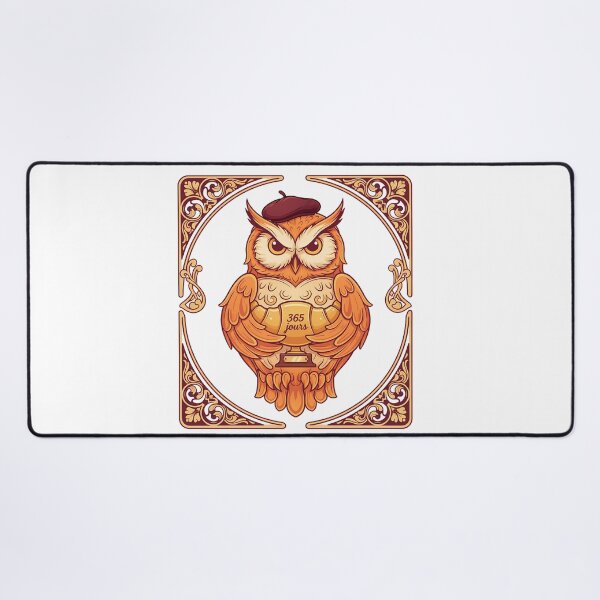 Item preview, French language streak owl beret 365 days Paris learner gift designed and sold by language-des.