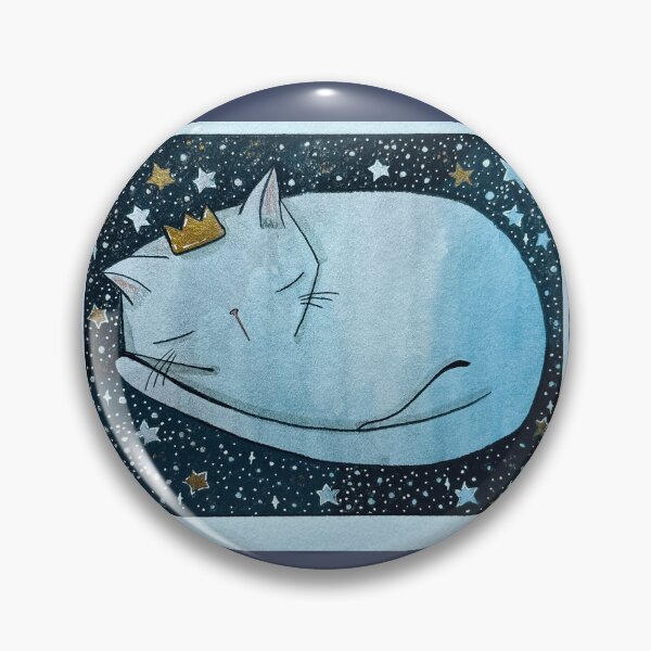 Item preview, King of the Cat Nap - Whimsical Dream Core Cat Mixed Media - Day 365 of 365  designed and sold by BeeandKiwi.
