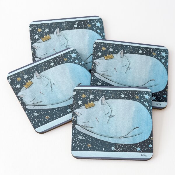 Item preview, King of the Cat Nap - Whimsical Dream Core Cat Mixed Media - Day 365 of 365  designed and sold by BeeandKiwi.