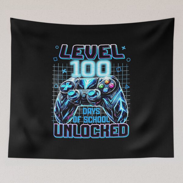 Item preview, Level 100 Days of School Unlocked Neon Gamer Achievement designed and sold by FGTV2021.
