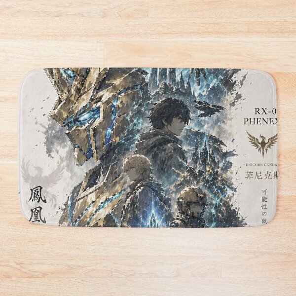 Item preview, RX-0 Phenex Unicorn Gundam – Mobile Suit Gundam NT Golden Mecha Anime Art designed and sold by Dyan4.
