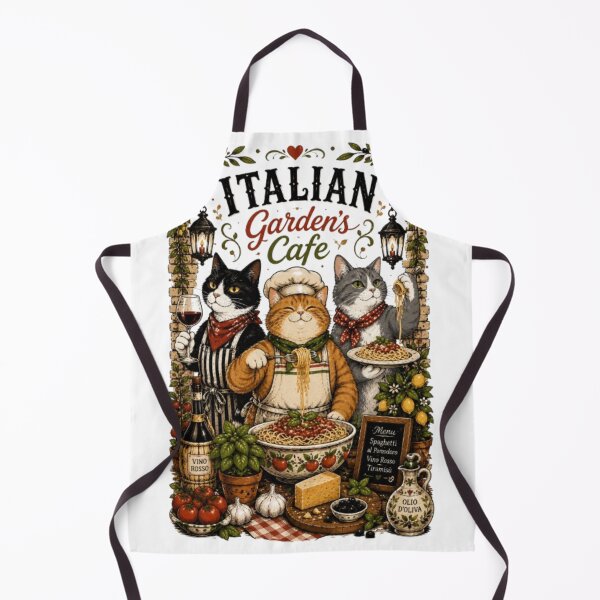 Item preview, Vintage Italian Cafe Spghetti Cats Cozy Pasta Wine Glass designed and sold by JediKittenWars.
