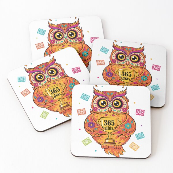Item preview, Spanish language streak owl 365 days papel picado learner gift designed and sold by language-des.