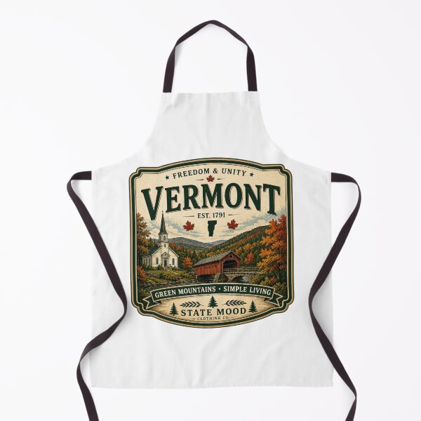 Item preview, Vermont Freedom and Unity Vintage Autumn Landscape designed and sold by StateMoodDesigns.