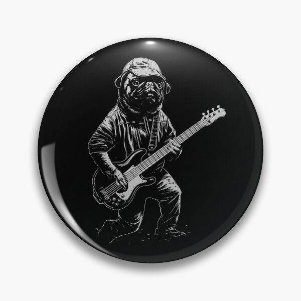Item preview, Funny Pug Guitarist Bass Guitar Mom Dad Kids designed and sold by rafaeltto.