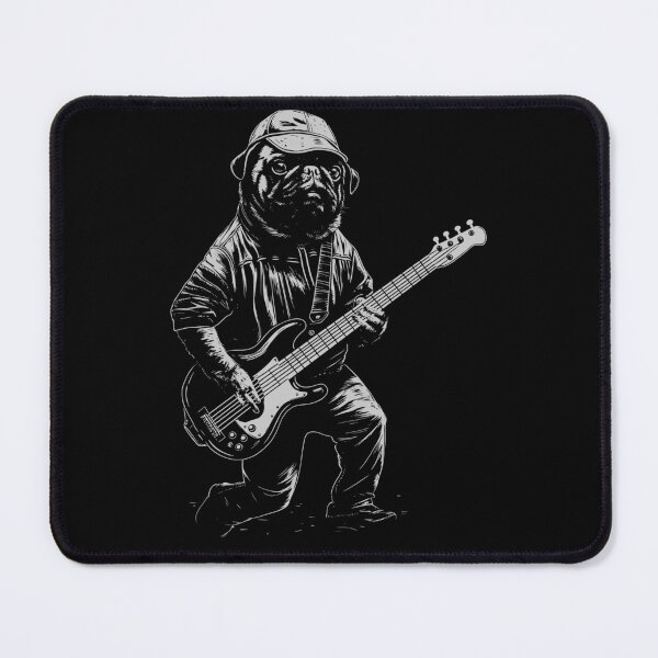 Item preview, Funny Pug Guitarist Bass Guitar Mom Dad Kids designed and sold by rafaeltto.
