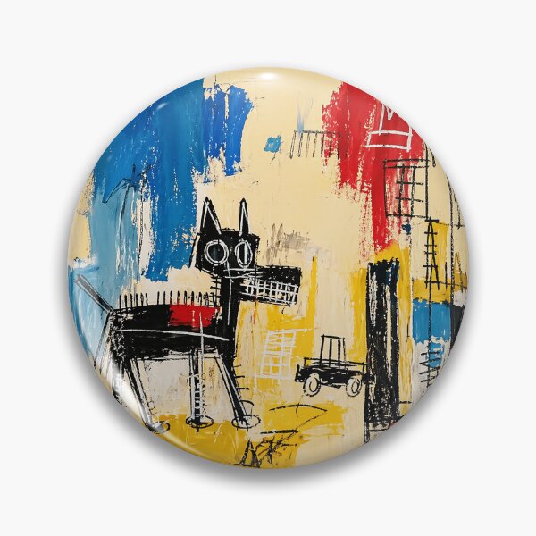 Item preview, Abstract Crowned Street Dog in Raw Expressionist Color Blocks designed and sold by Modaozushi216.