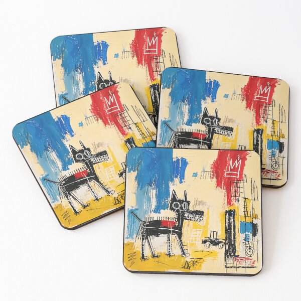 Item preview, Abstract Crowned Street Dog in Raw Expressionist Color Blocks designed and sold by Modaozushi216.