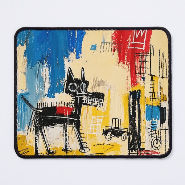 Item preview, Abstract Crowned Street Dog in Raw Expressionist Color Blocks designed and sold by Modaozushi216.