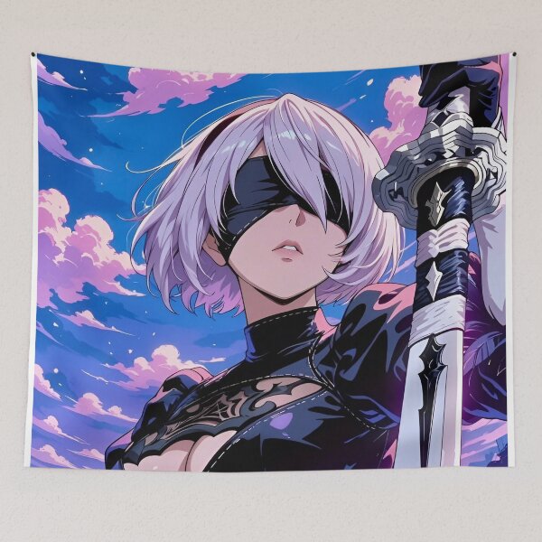 Item preview, 2B YoRHa No.2 Type B Anime Warrior Aesthetic | Nier Automata Samurai Sky Art designed and sold by Dyan4.
