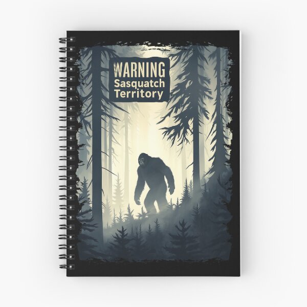 Item preview, Warning Sasquatch Territory Forest Cryptid Poster designed and sold by Boddicca.