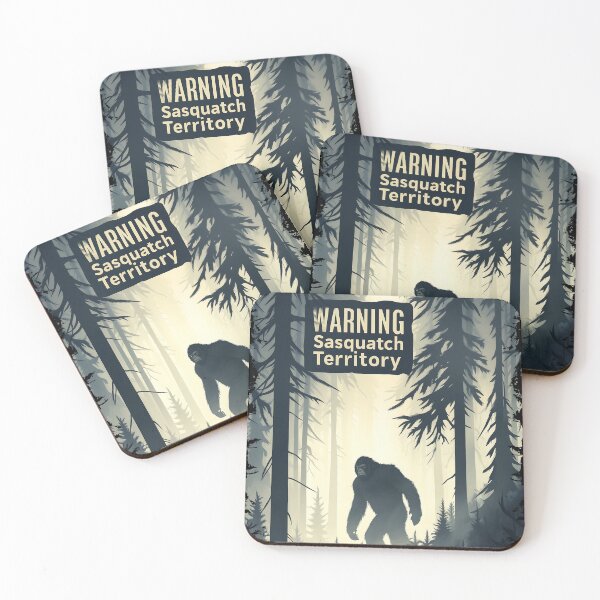 Item preview, Warning Sasquatch Territory Forest Cryptid Poster designed and sold by Boddicca.