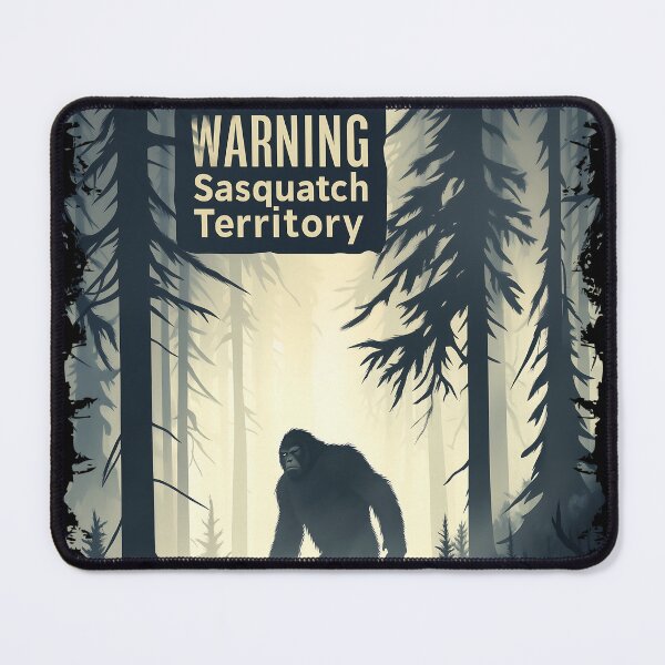 Item preview, Warning Sasquatch Territory Forest Cryptid Poster designed and sold by Boddicca.