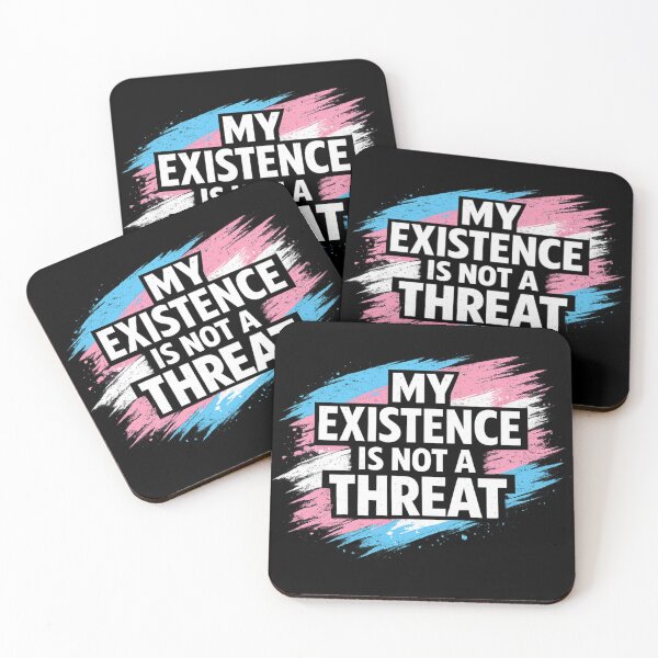 Item preview, My Existence Is Not A Threat Transgender Pride Flag  designed and sold by RedVista.