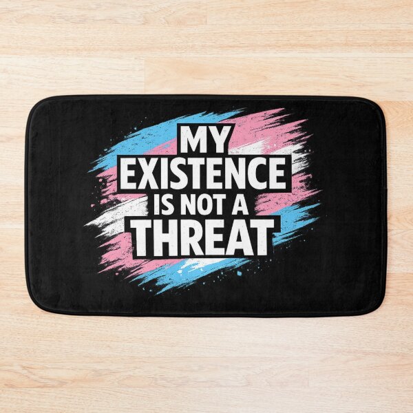 Item preview, My Existence Is Not A Threat Transgender Pride Flag  designed and sold by RedVista.