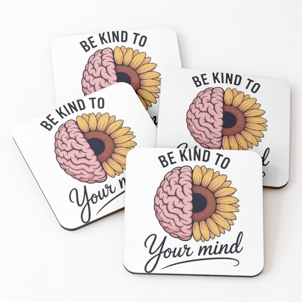 Item preview, Be Kind To Your Mind Mental Health Brain Sunflower designed and sold by TrinaEspinoza.