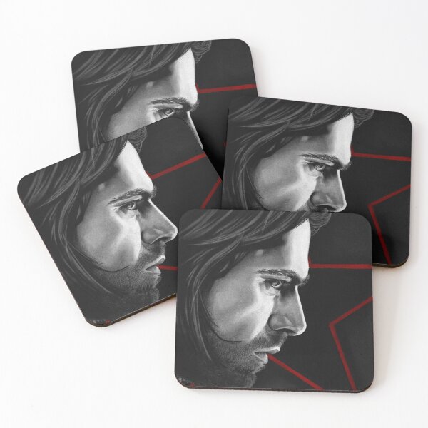 Item preview, Bucky Barnes the Winter Soldier charcoal drawing designed and sold by Jenvonlee.