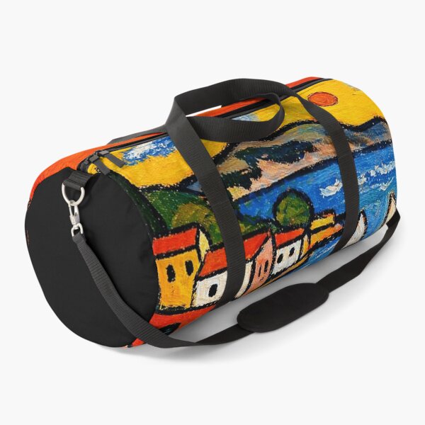Item preview, Colorful Mediterranean Coastal Dinner Scene With Sailboats And Village View designed and sold by Modaozushi216.