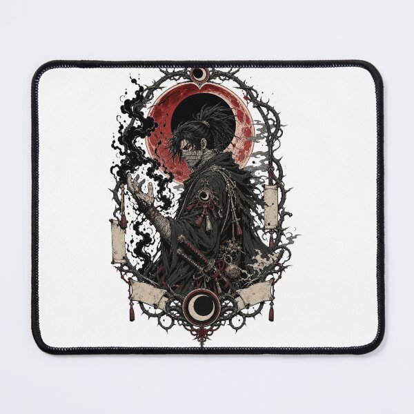 Item preview, Cursed Ink Ronin Dark Anime Tattoo Flash Art designed and sold by oddpawstudio.