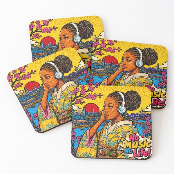 Item preview, Japan x Black Beauty - "No Music, No Life" (comic style) designed and sold by Studio-MiMi.